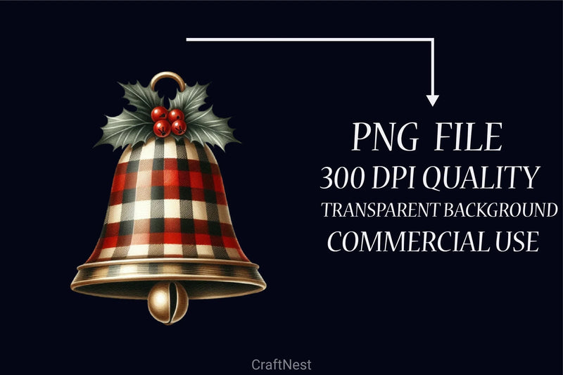 Buffalo Plaid Christmas Clipart Bundle - CraftNest - Digital Crafting and Art