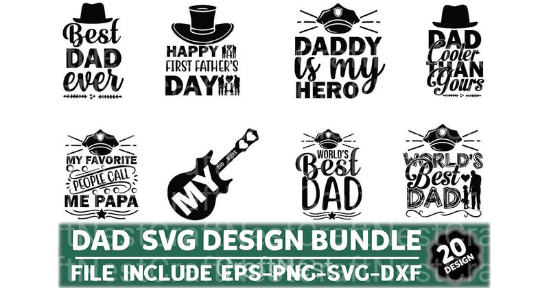 Dad Design Bundle - CraftNest - Digital Crafting and Art