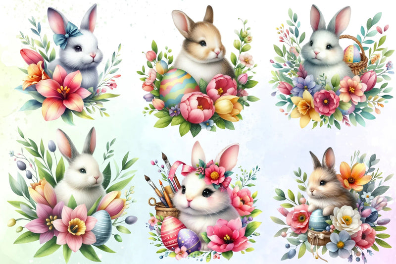 Easter Bunny Clipart Bundle 33 - CraftNest - Digital Crafting and Art