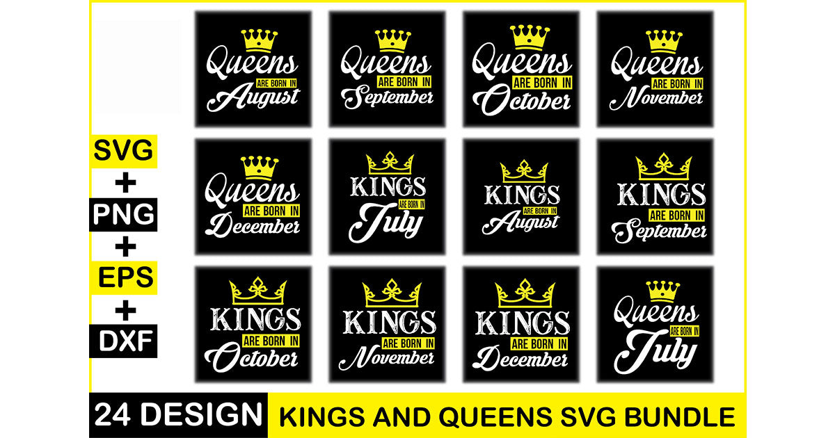 Queens And Kings SVG Bundle