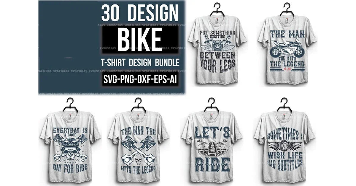 Bikes T-Shirt Design SVG Bundle