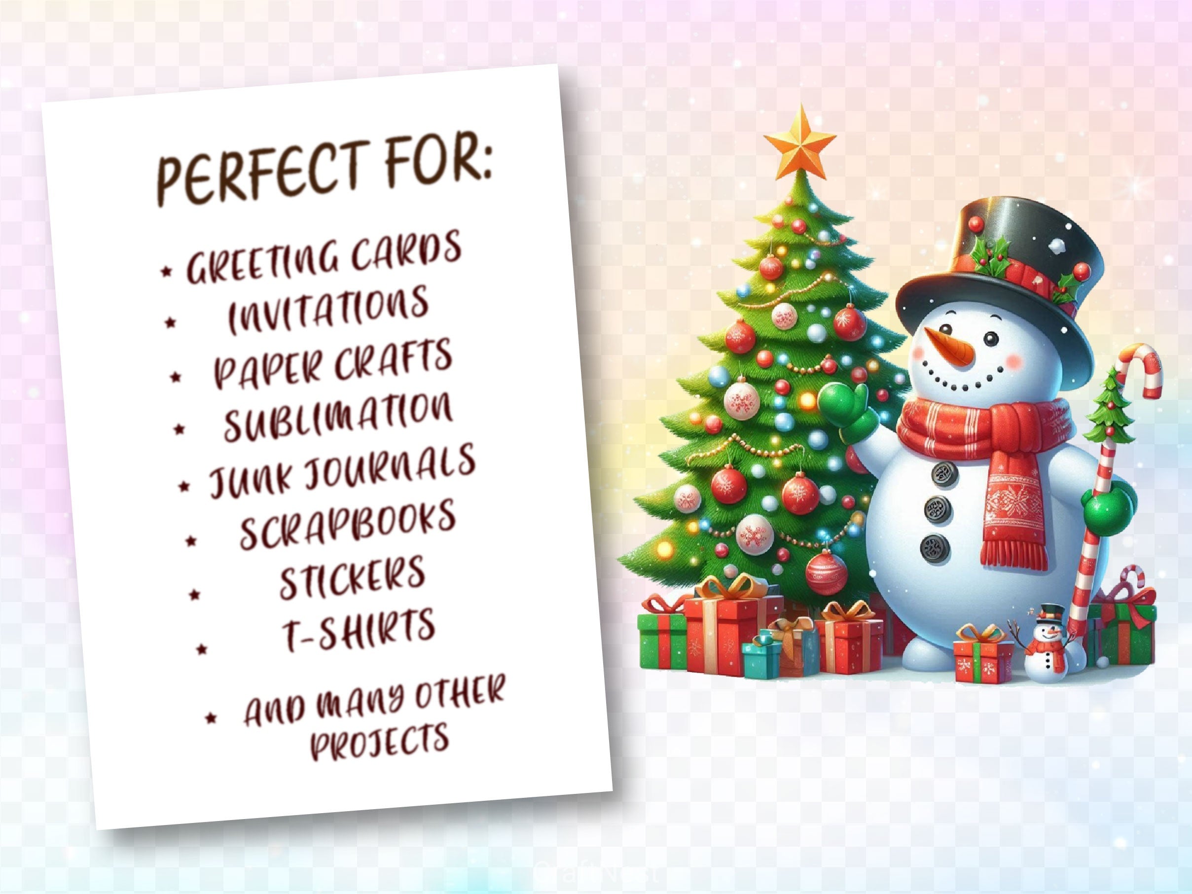 Christmas Snowman Clipart Bundle 7