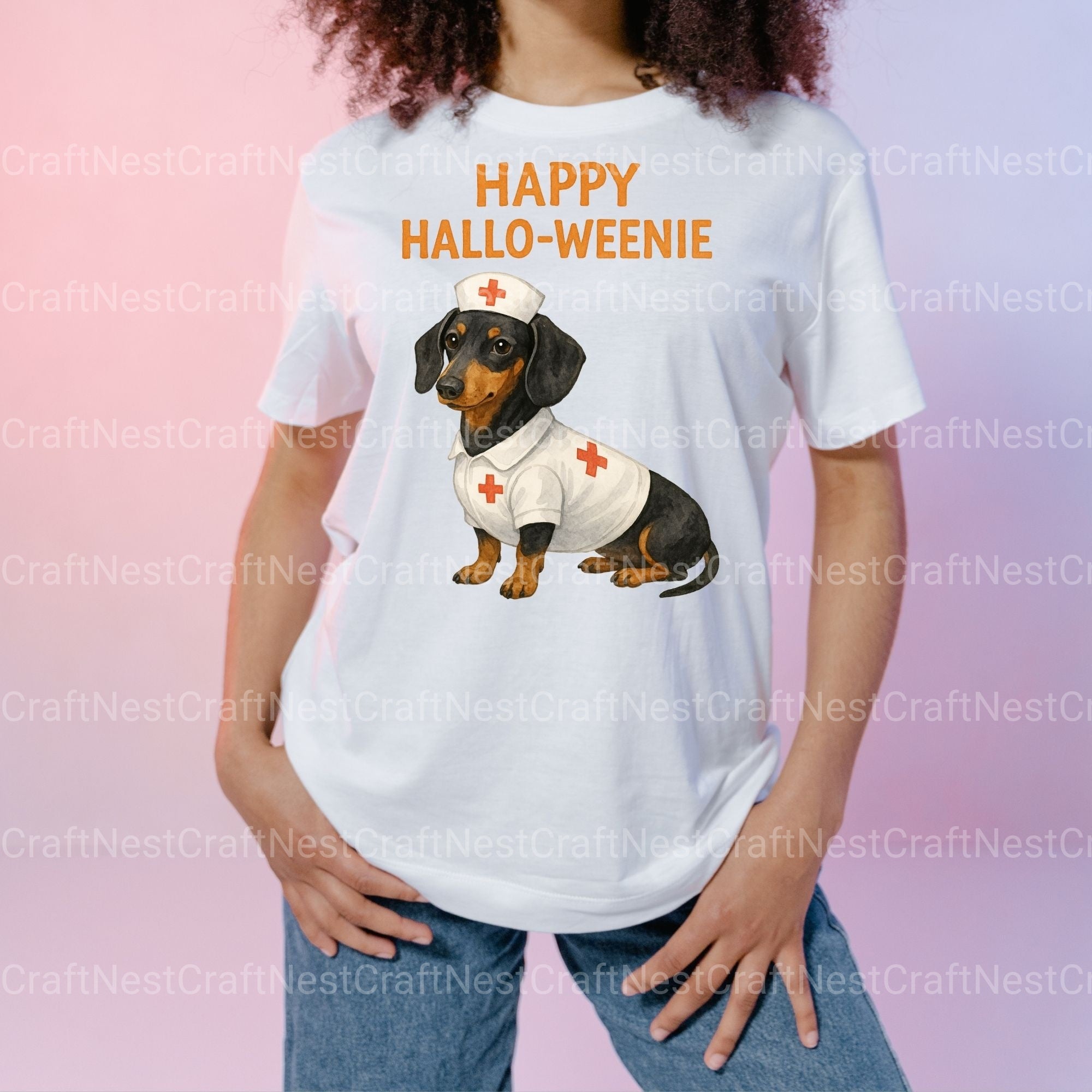 Dachshund Nurse Halloween Clipart Bundle