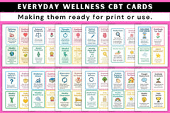 Everyday Wellness CBT Cards for Mental Health - CraftNest - Digital Crafting and Art
