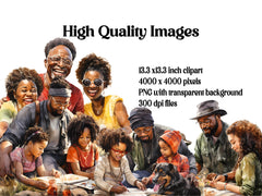 Afro-American Picnic Clipart - CraftNest