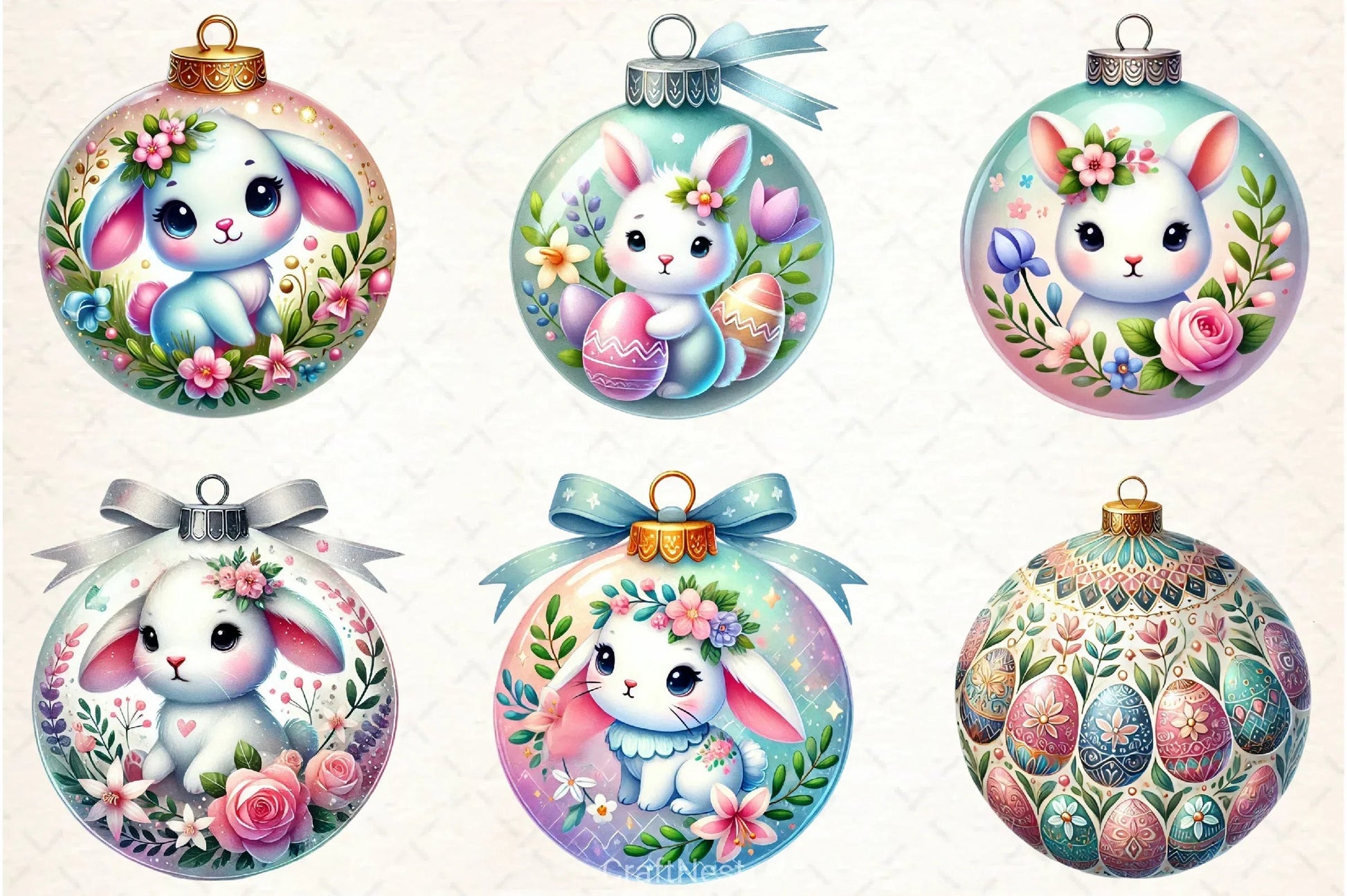 Easter Baubles Clipart Bundle - CraftNest - Digital Crafting and Art