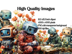 Spring Robots Clipart - CraftNest
