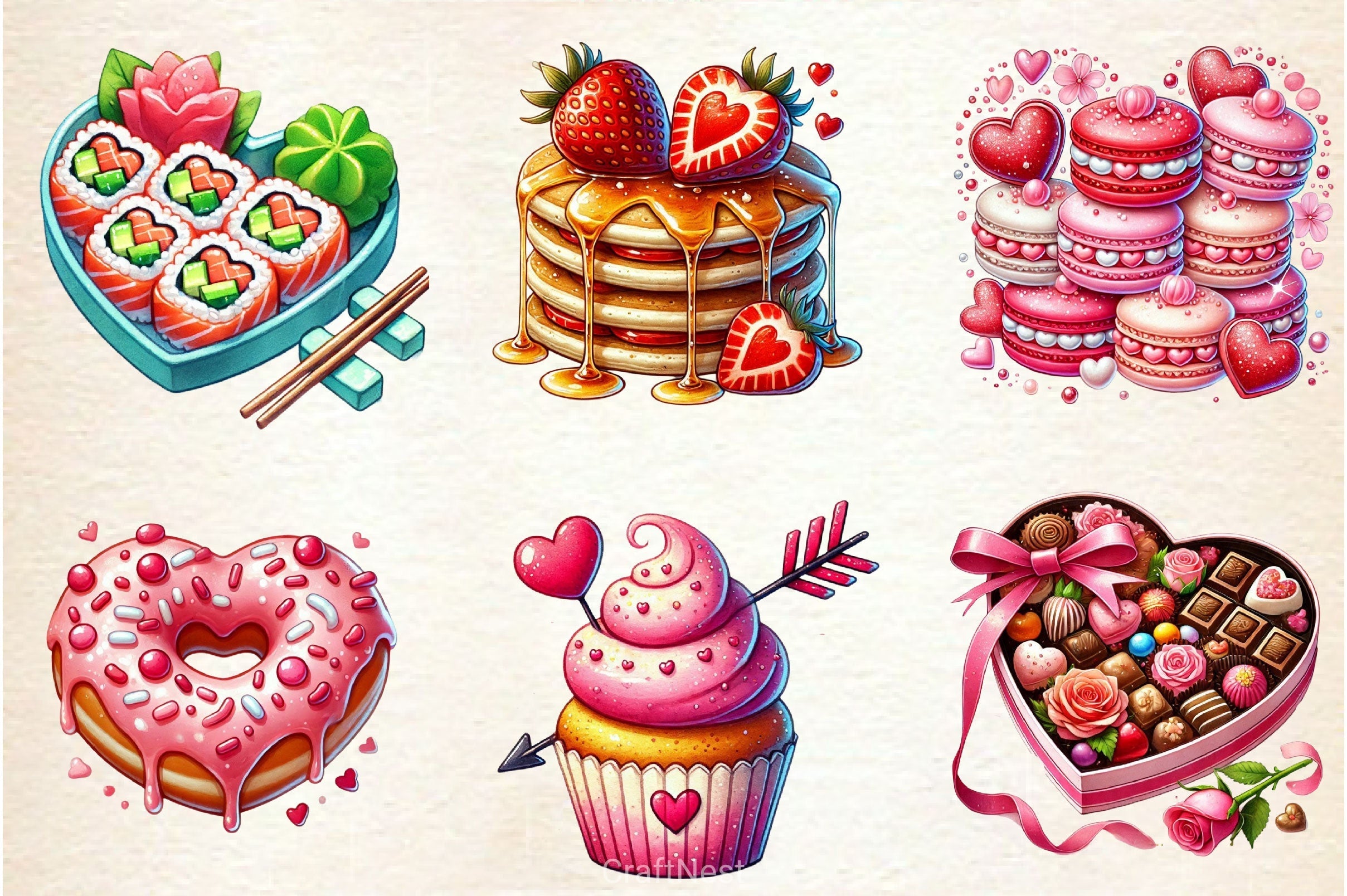 Valentines Day Food Clipart Bundle 2