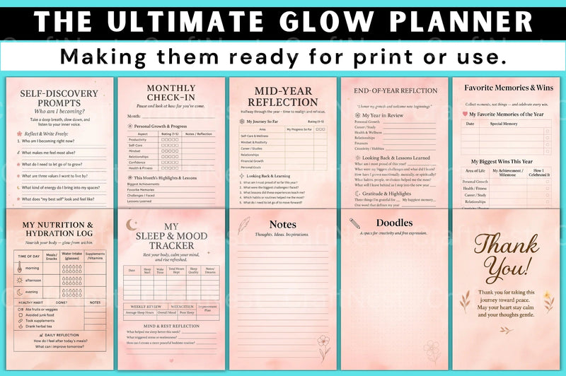 The Ultimate Glow Planner - CraftNest - Digital Crafting and Art