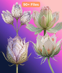 Lace Wildflower Clipart Bundle - CraftNest - Digital Crafting and Art