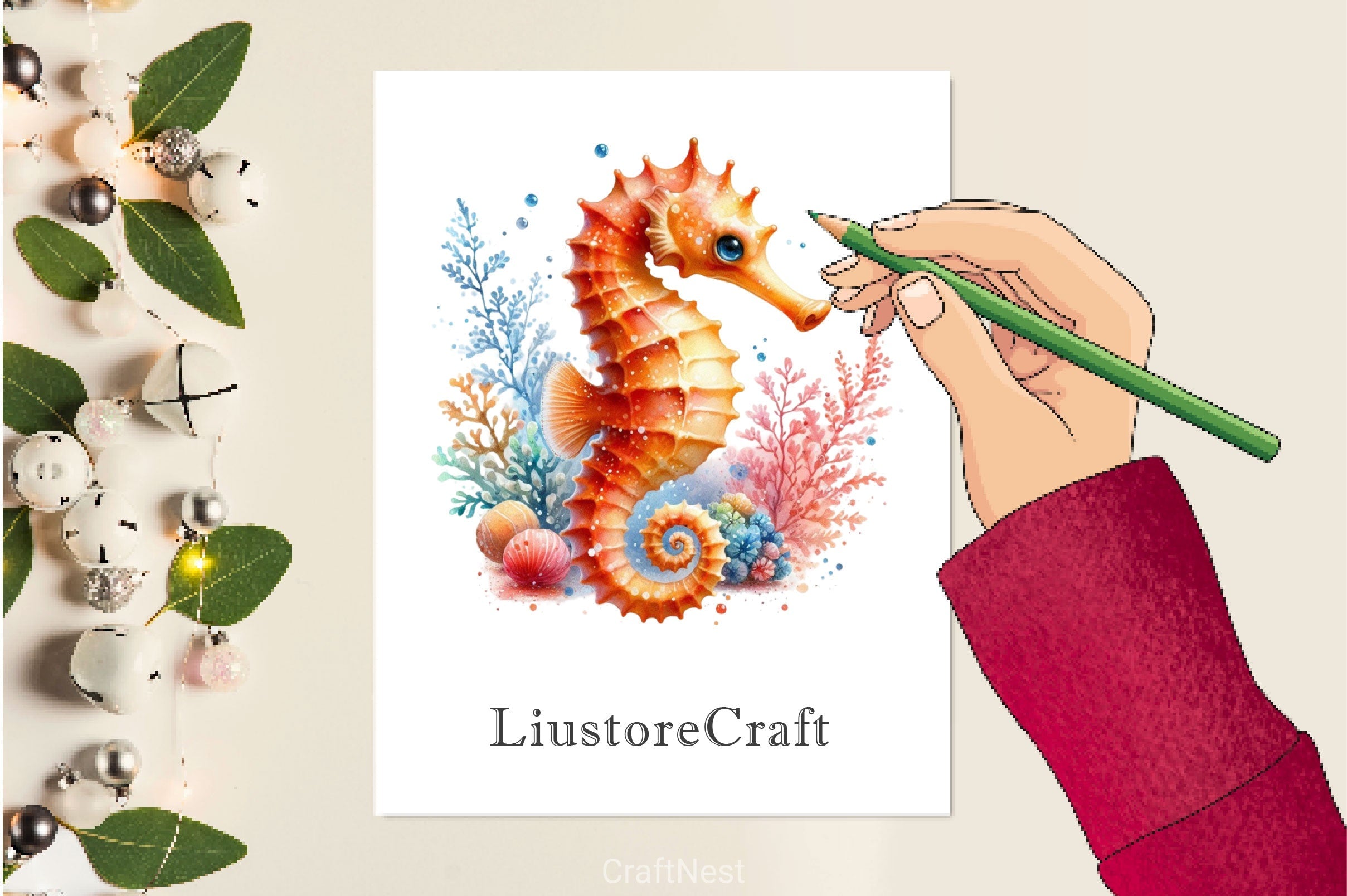 Sea Seahorse Clipart Bundle 2