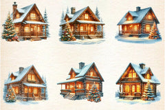 Christmas Winter Cabin Clipart Bundle - CraftNest - Digital Crafting and Art