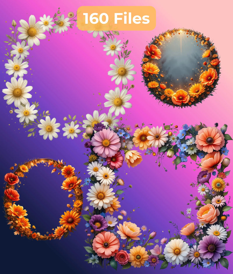 Fantasy Wildflower Clipart Bundle - CraftNest - Digital Crafting and Art