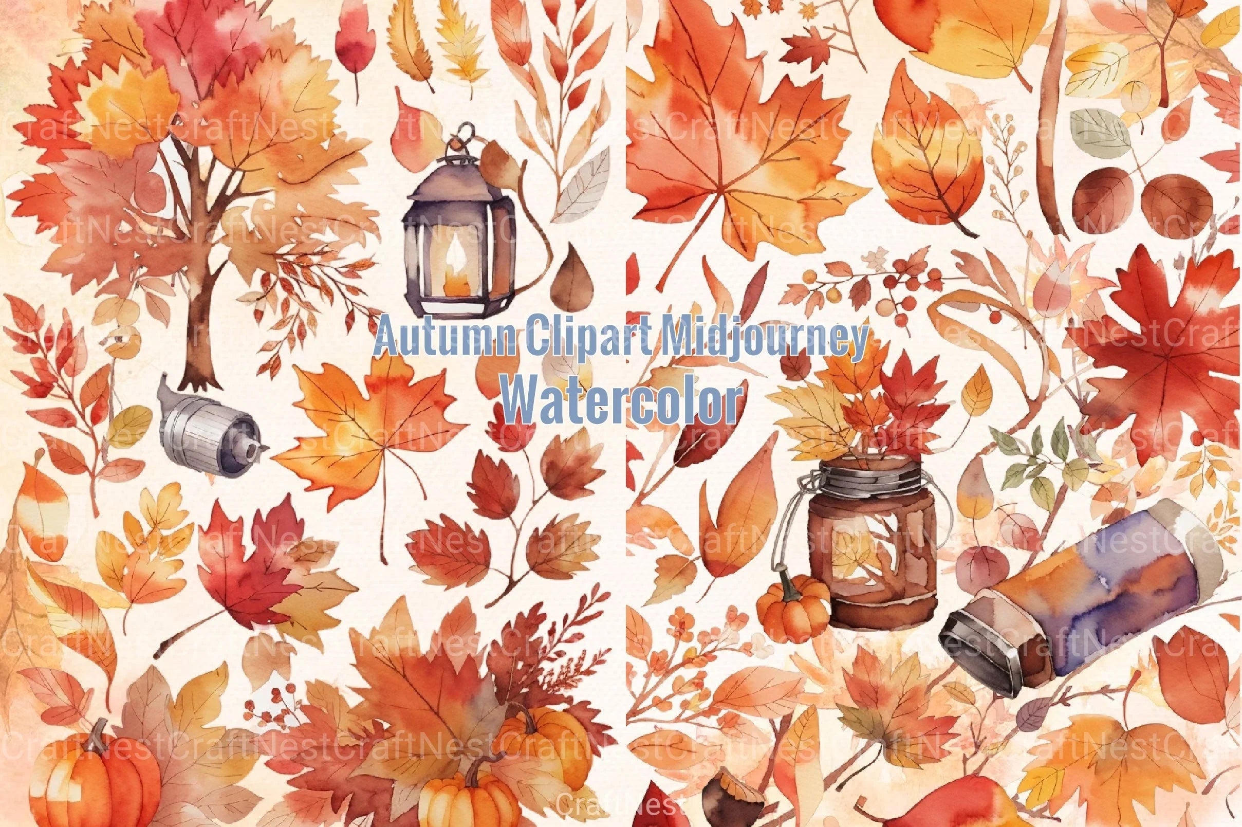 Autumn Midjourney Clipart Bundle - CraftNest - Digital Crafting and Art