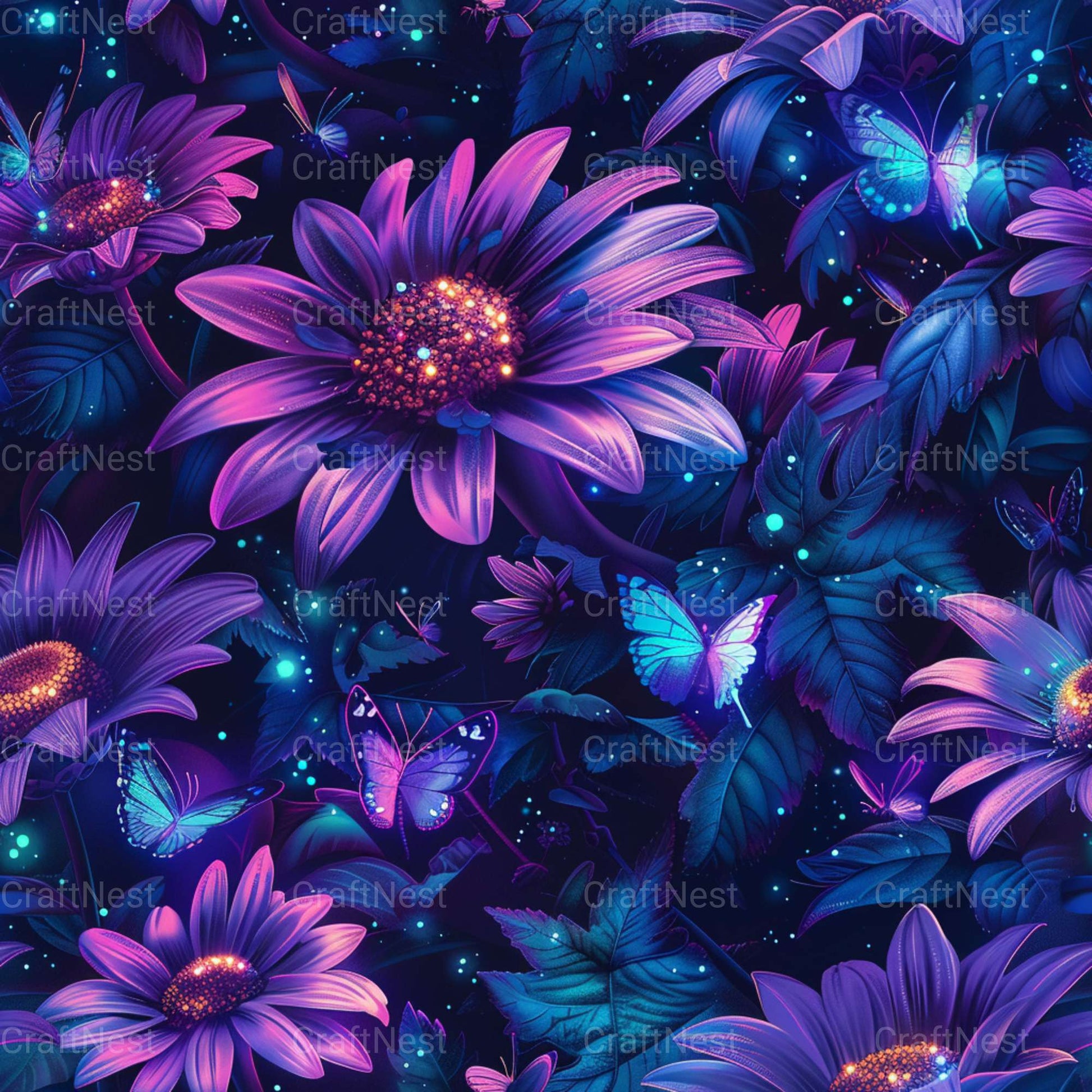 Glowing Daisies Textures - CraftNest - Digital Crafting and Art