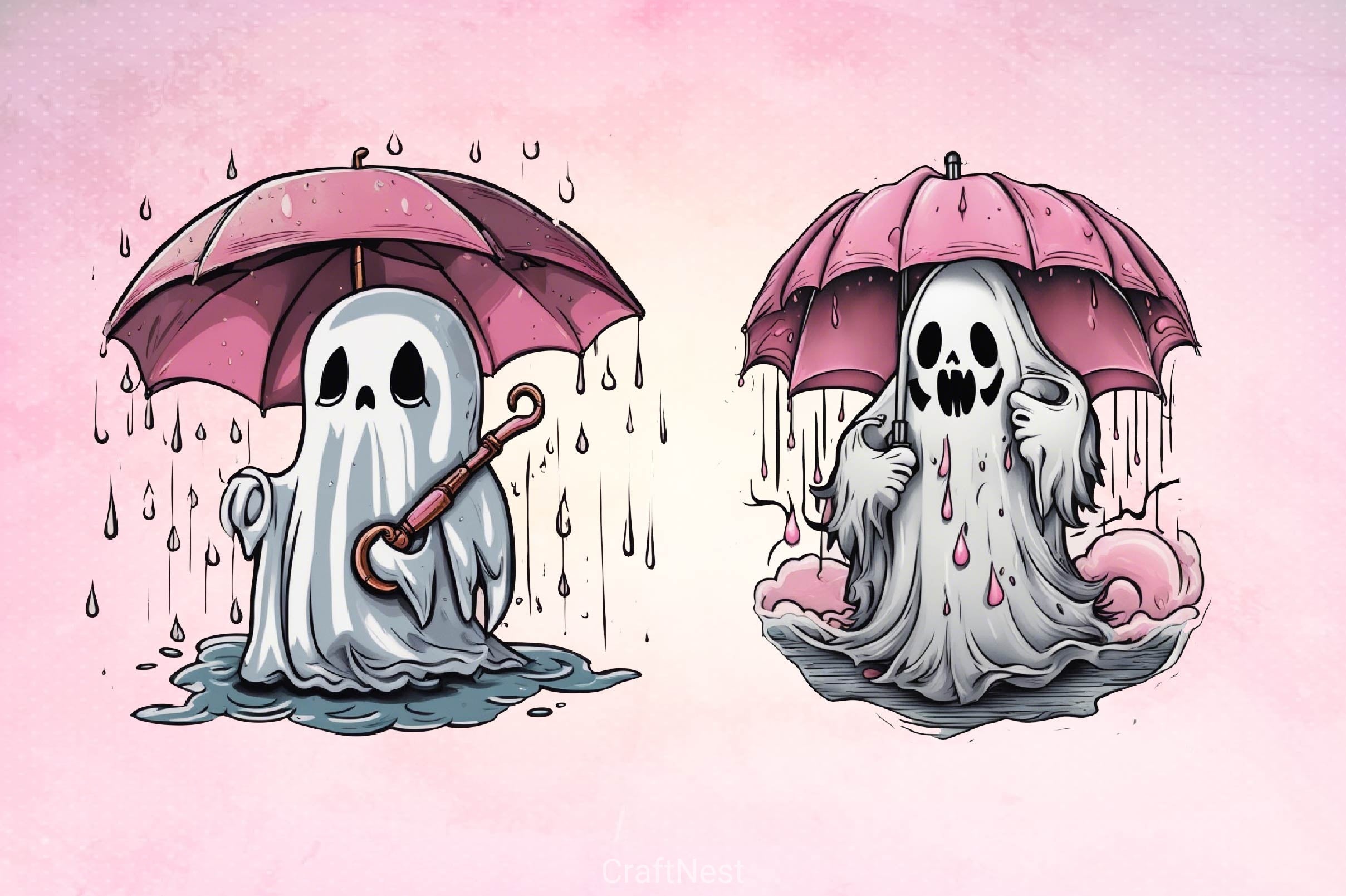 Halloween Ghost Clipart Bundle 4