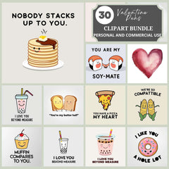 Valentine Puns Bundle Clipart - CraftNest - Digital Crafting and Art