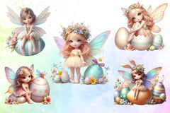 Easter Fairy Girls Clipart Bundle - CraftNest - Digital Crafting and Art