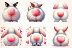 Valentine Bunny Butt Clipart Bundle - CraftNest - Digital Crafting and Art