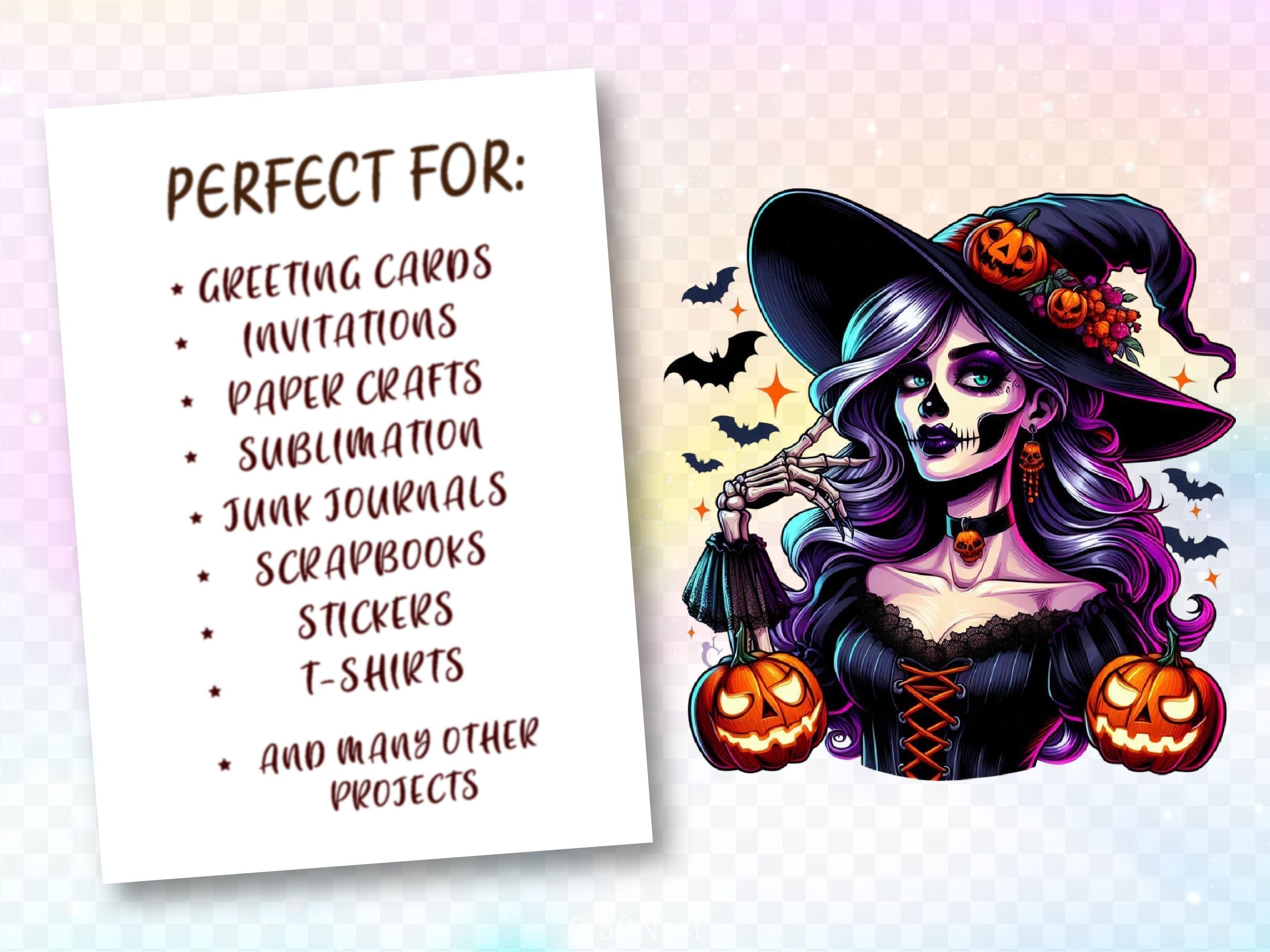 Vintage Pin Up Halloween Girl Clipart Bundle ,11