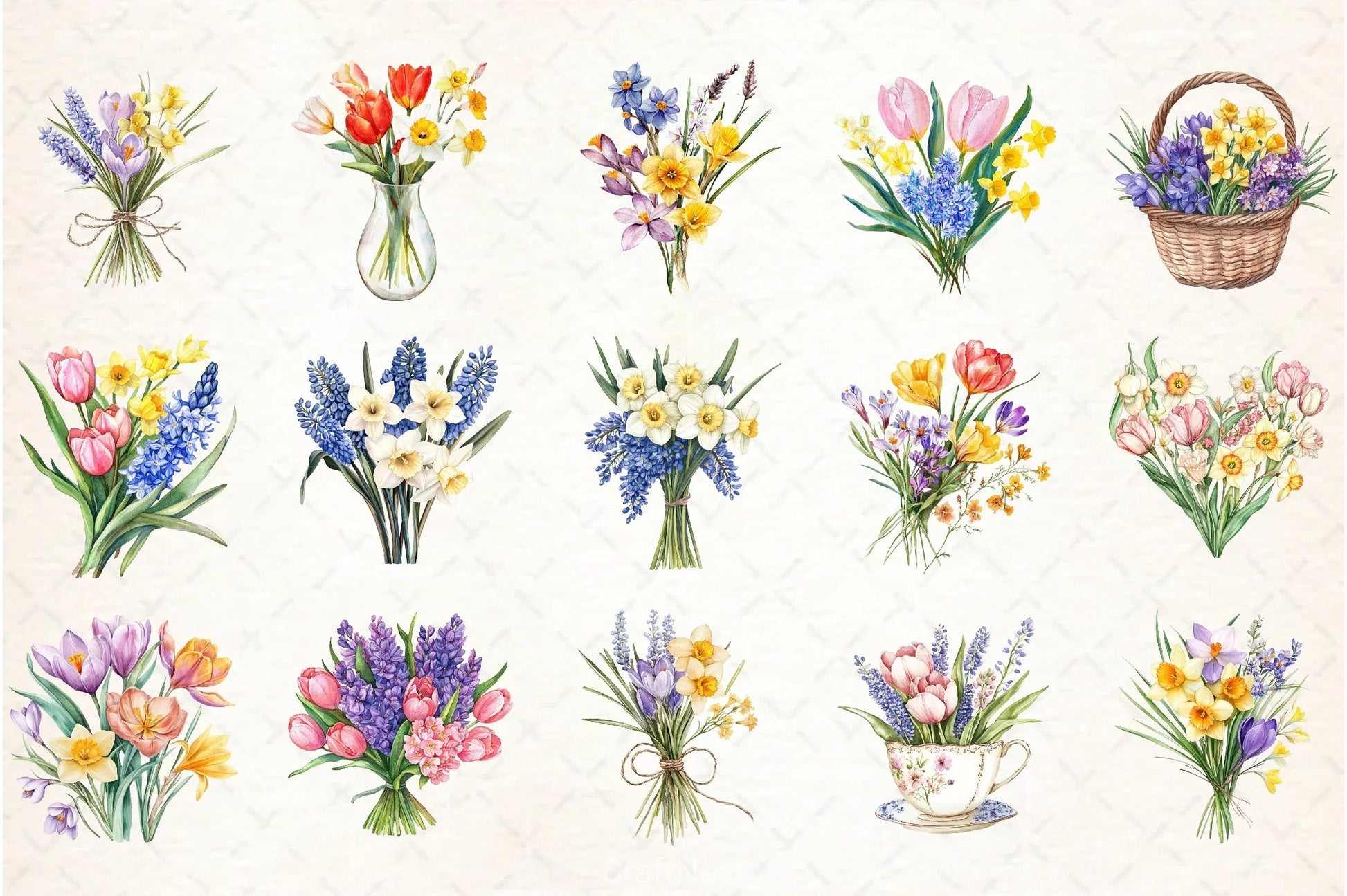 Spring Flowers Clipart Bundle 7 - CraftNest - Digital Crafting and Art
