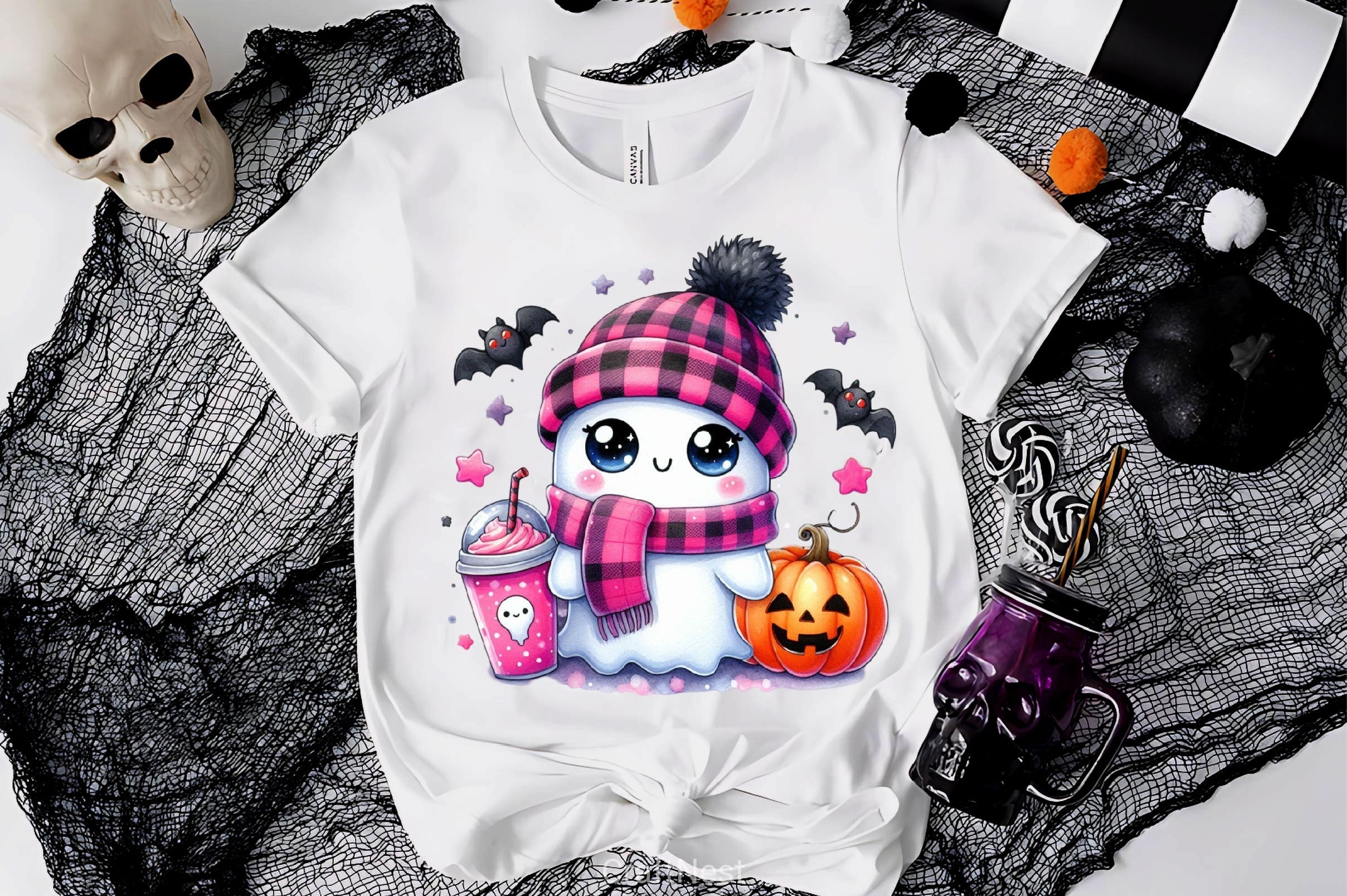 Cute Ghost Cute Halloween Clipart Bundle 21