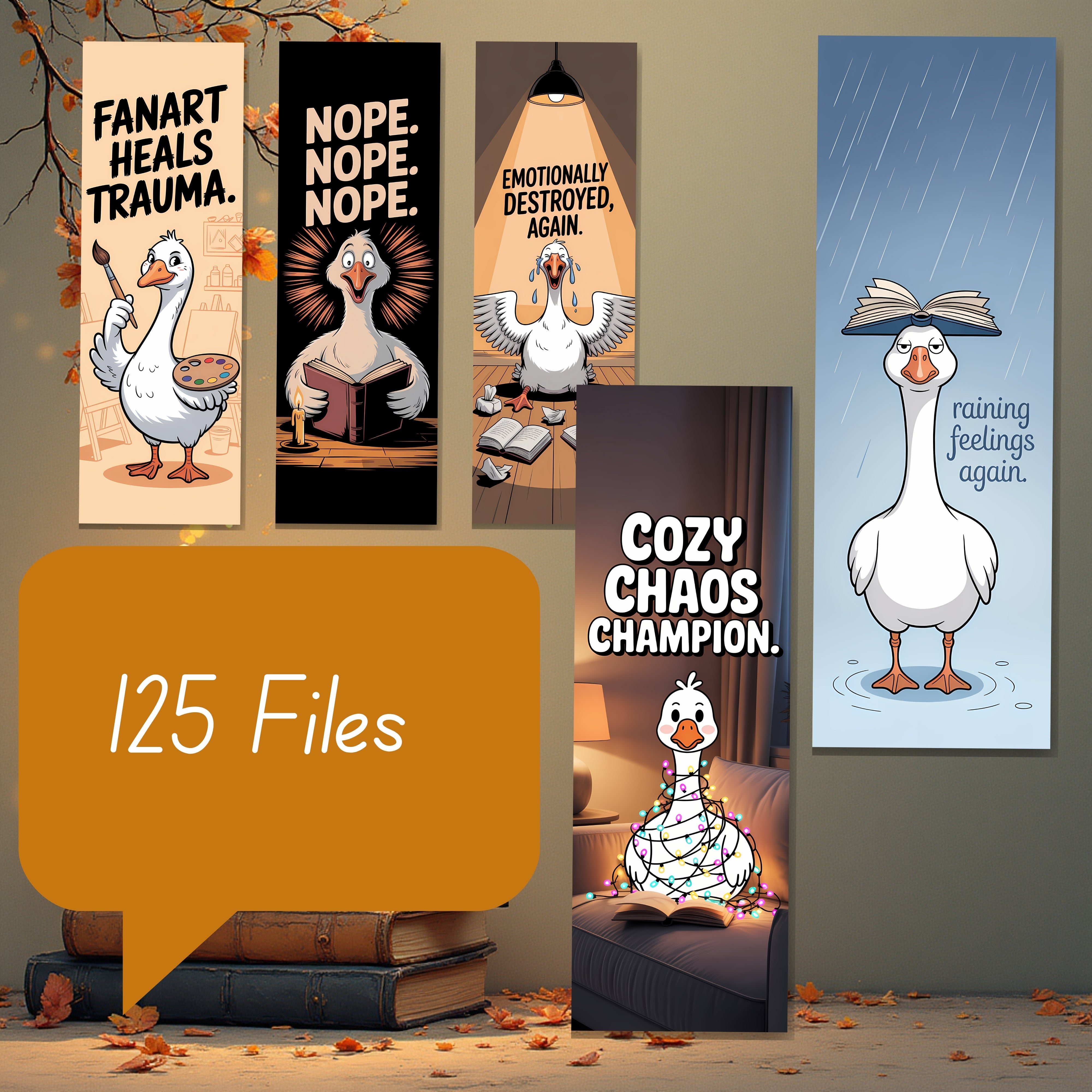 Snarky Goose Bookmarks Junk Journal Bundle