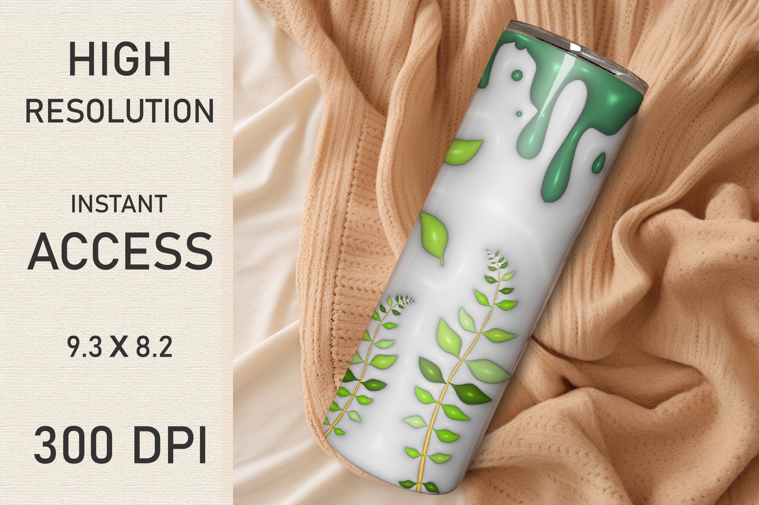3D Inflated Leaf Tumbler Bundle - CraftNest - Digital Crafting and Art