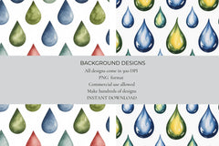 Water Drops Seamless Papers - CraftNest - Digital Crafting and Art
