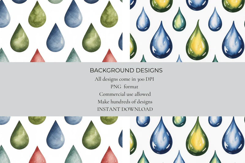 Water Drops Seamless Papers - CraftNest - Digital Crafting and Art