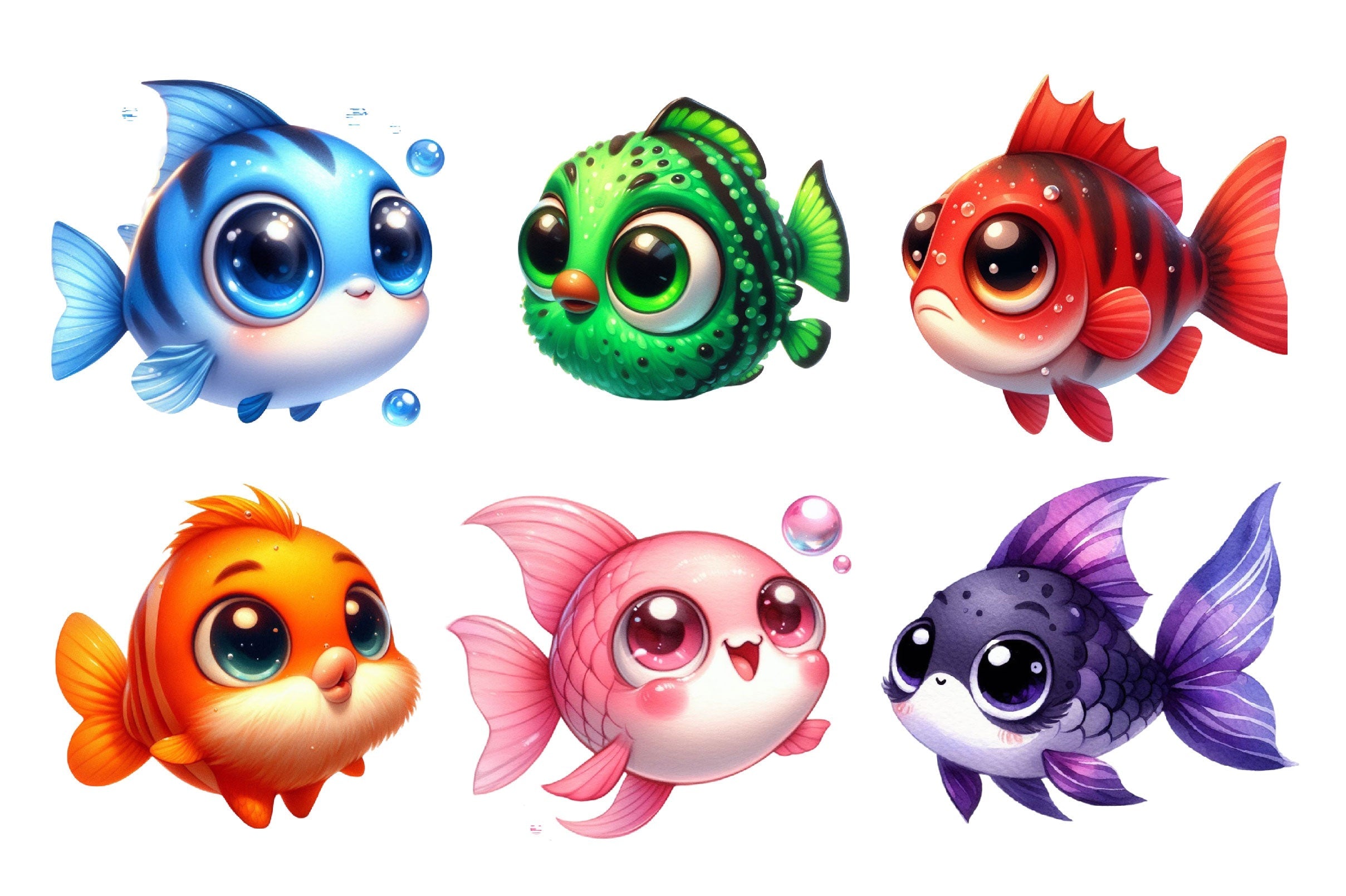 Cute Fish Clipart Bundle