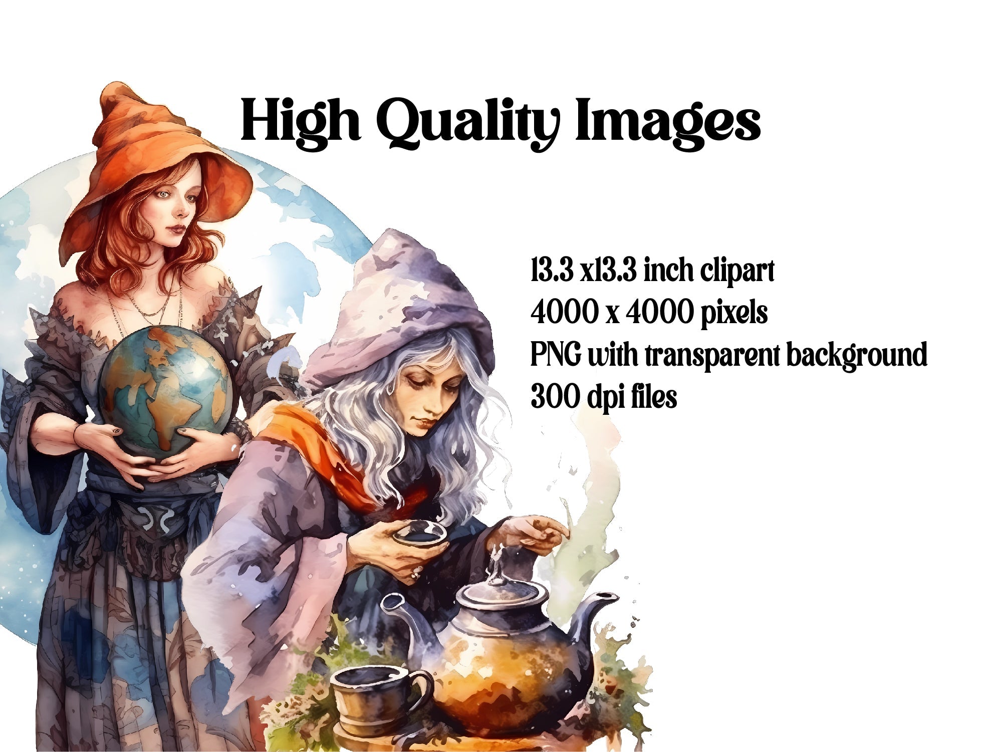 Traditional Witch Clipart - CraftNest