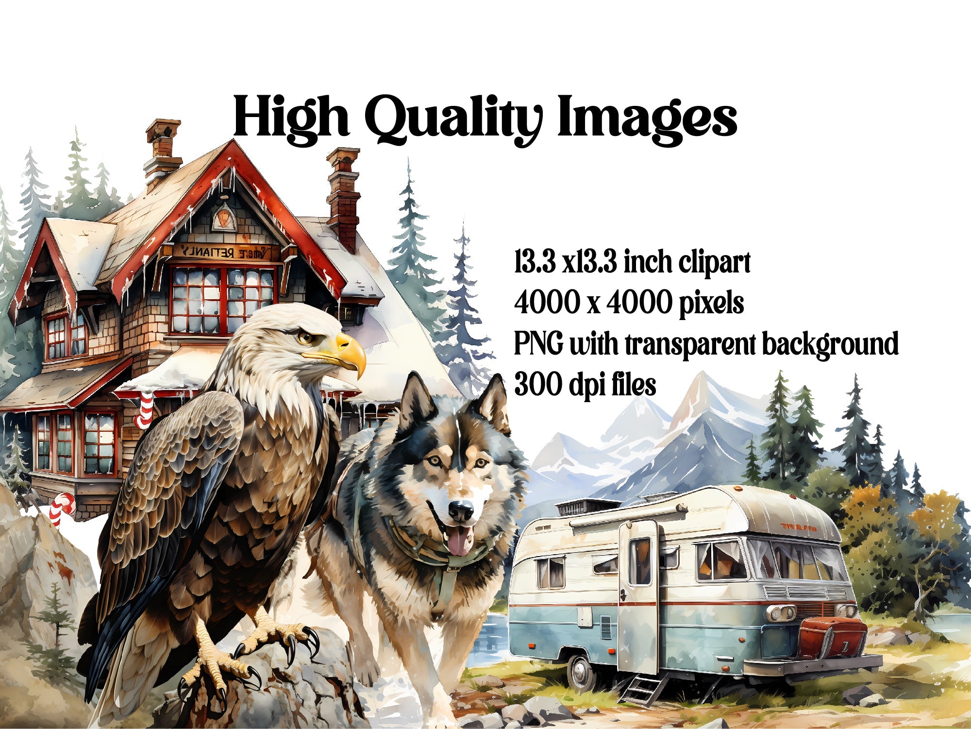 Alaska Vintage Clipart - CraftNest
