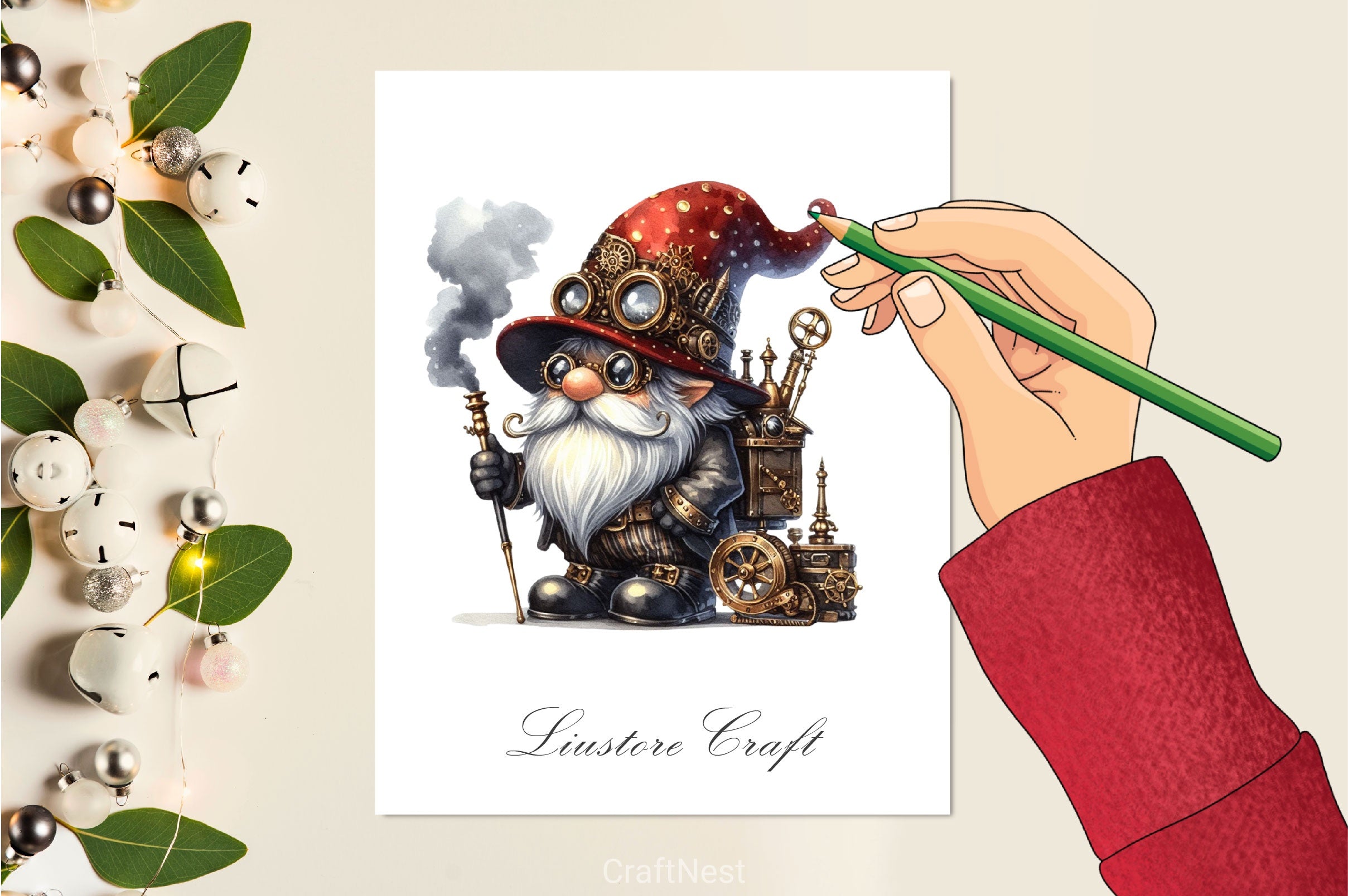 Steampunk Gnome Clipart Bundle