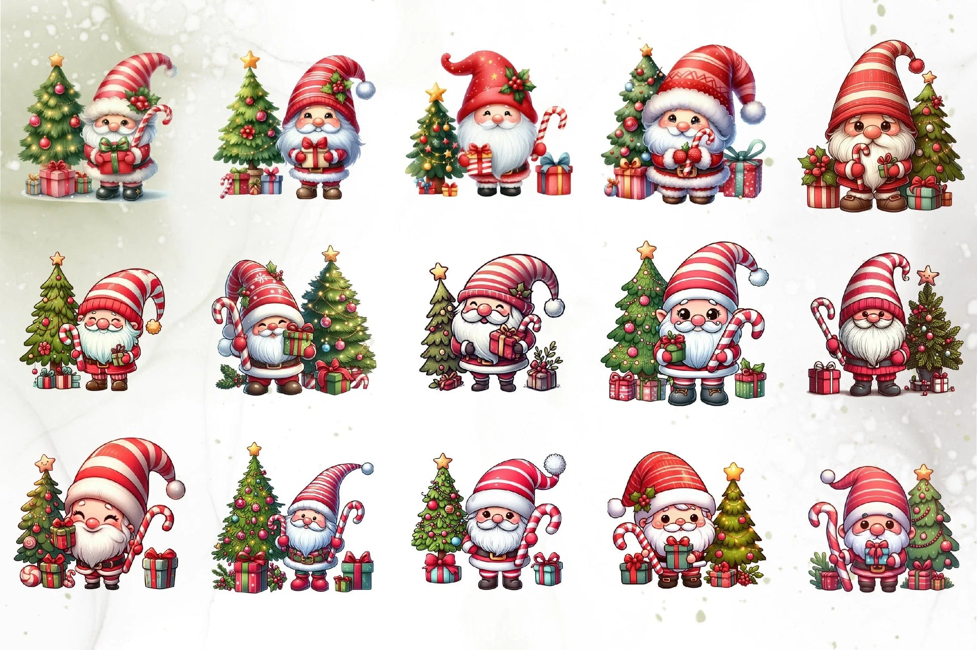 Christmas Gnome Clipart Bundle - CraftNest - Digital Crafting and Art