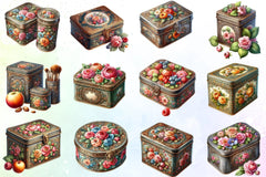 Vintage Tin Clipart Bundle - CraftNest - Digital Crafting and Art
