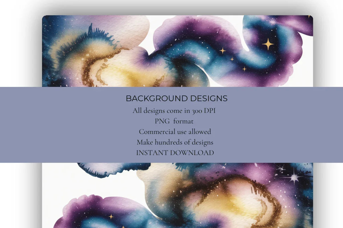Galaxy Watercolor Background Papers - CraftNest - Digital Crafting and Art