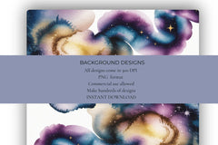 Galaxy Watercolor Background Papers - CraftNest - Digital Crafting and Art
