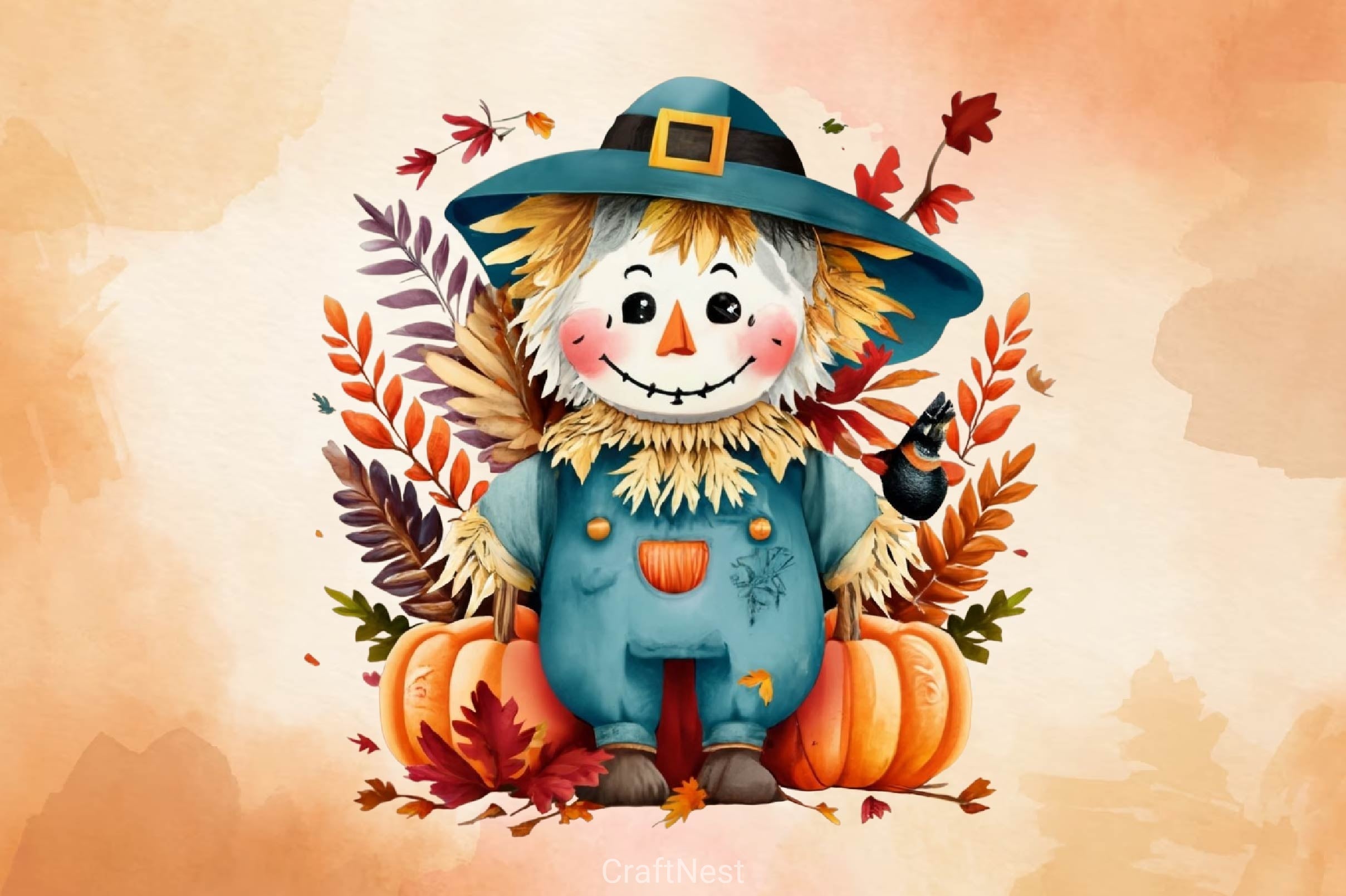 Scarecrow Autumn Clipart Bundle 2