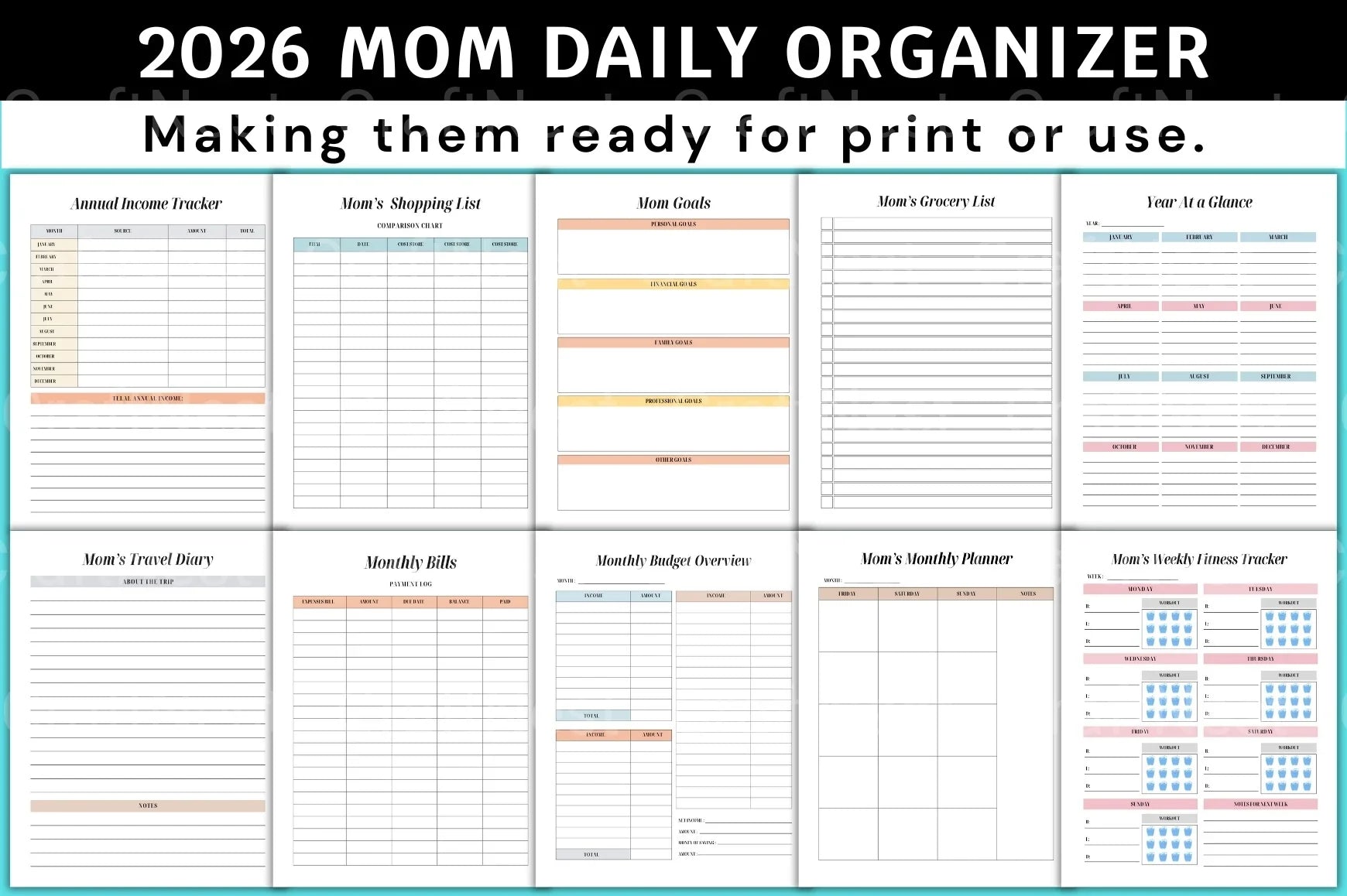 Mom's Daily Organizer - CraftNest - Digital Crafting and Art