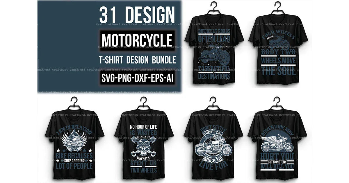 Bikes T-Shirt Design SVG Bundle