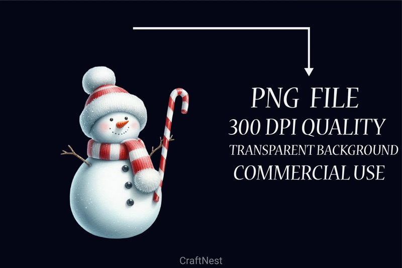 Christmas Snowman Clipart Bundle 13 - CraftNest - Digital Crafting and Art