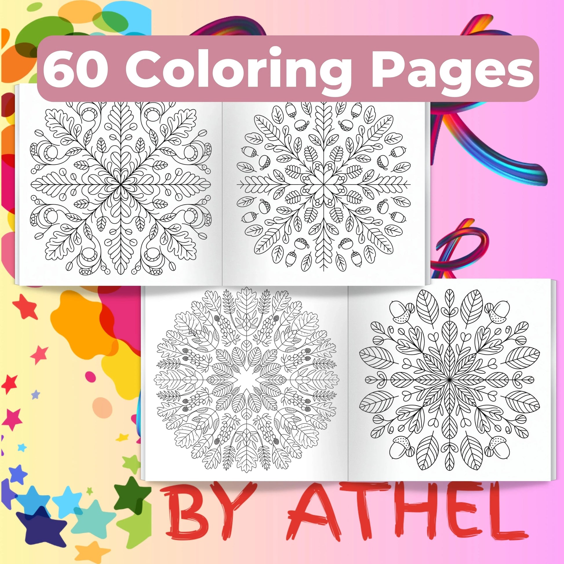 Whimsical Autumn Mandalas Coloring Book Bundle - CraftNest - Digital Crafting and Art