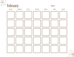 Blank Monthly Calendar KDP Planner - CraftNest - Digital Crafting and Art