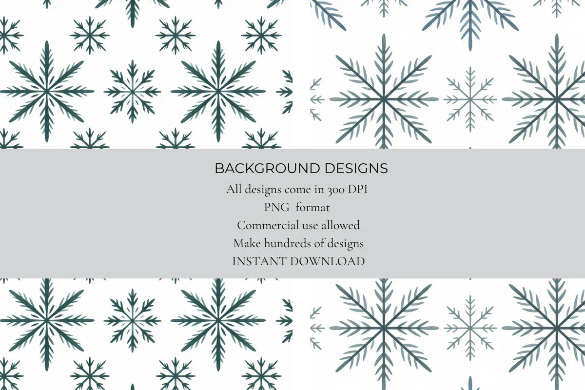 Winter Snowflakes Seamless Papers - CraftNest - Digital Crafting and Art