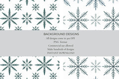 Winter Snowflakes Seamless Papers - CraftNest - Digital Crafting and Art