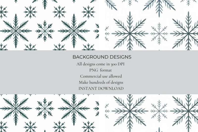 Winter Snowflakes Seamless Papers - CraftNest - Digital Crafting and Art