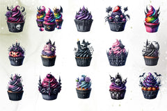 Gothic Cupcakes Clipart Bundle - CraftNest - Digital Crafting and Art