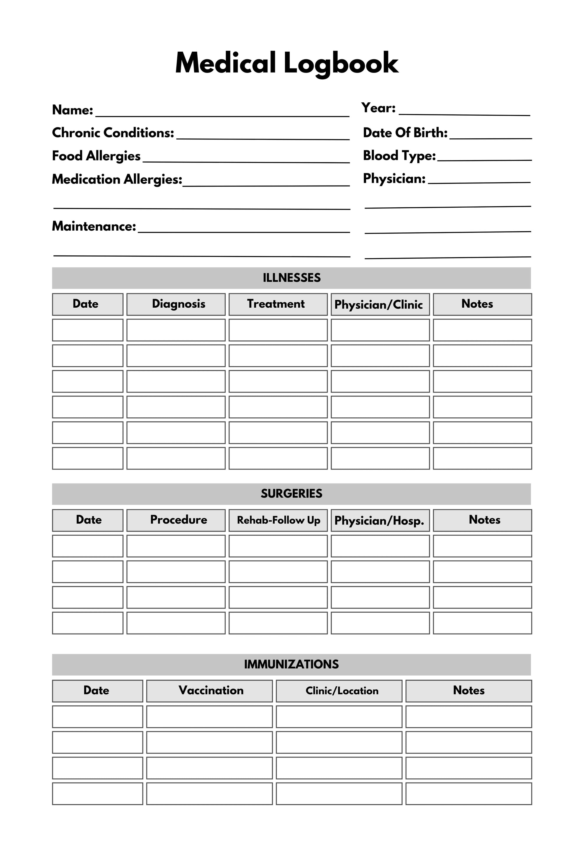 Medical Logbook KDP Planner - CraftNest - Digital Crafting and Art