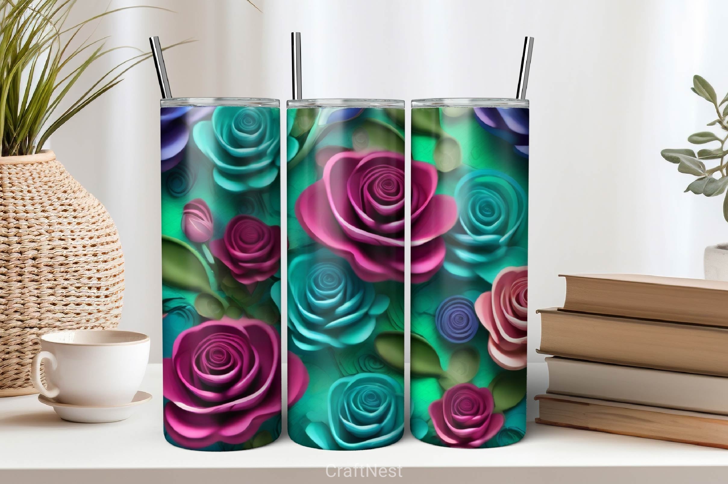 Flower Tumbler Wrap Bundle 24